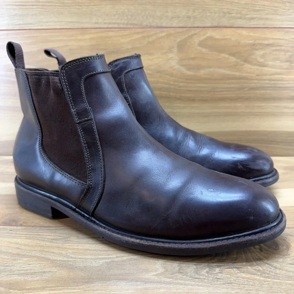 Proxon Chelsea Steel Toe‎ Chelsea Boots Mens 9 Dark Brown Leather Good Year Welt